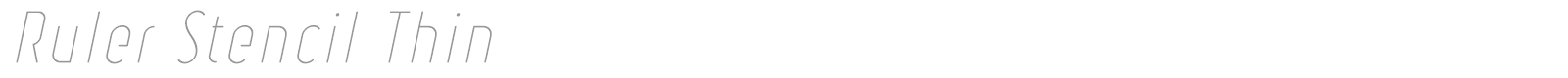 Ruler Stencil font preview